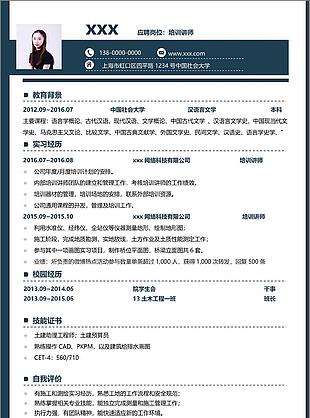 培训讲师简历欣赏