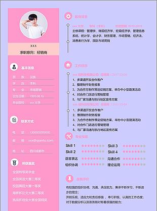 经销商个人简历模板