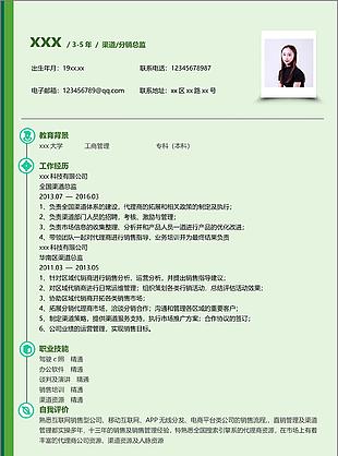 市场销售渠道分销总监求职简历范文