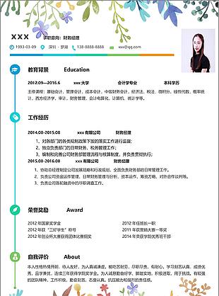 财务经理简历头像