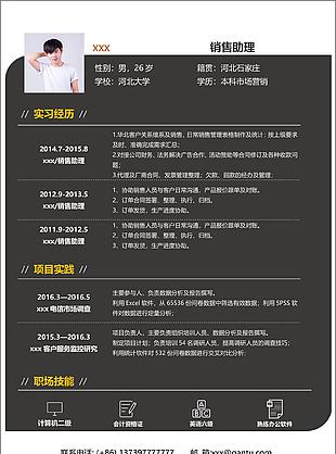 销售助理应届毕业生简历模板