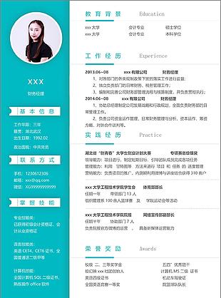 财务经理简历格式