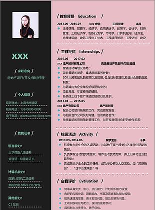 三年工作经验房地产项目策划经理简历