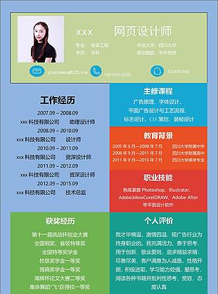 网页设计师个人简历模板