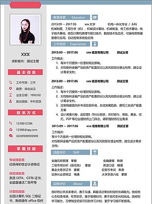 测试主管个人简历范本可编辑