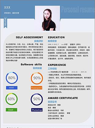 融资主管简历word