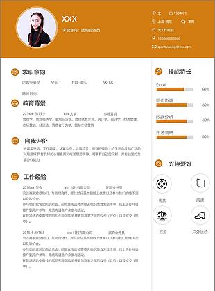 团购业务员应届毕业生个人简历模板