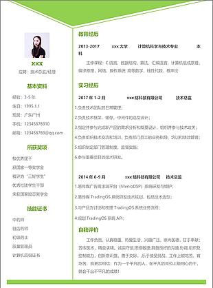 技术总监经理简历的自我介绍