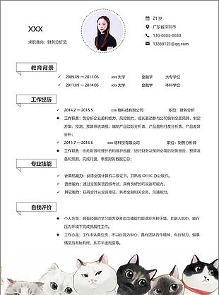 财务分析员个人简历模板