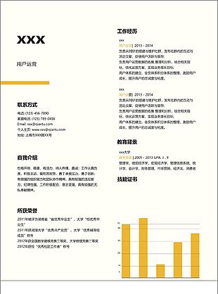 用户运营个人简历模板