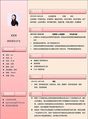 护士个人简历模板