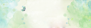 绿色文艺清新晕染风banner背景图