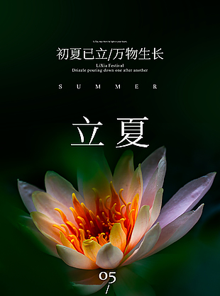 春已去蝉始鸣夏日渐来质感立夏海报