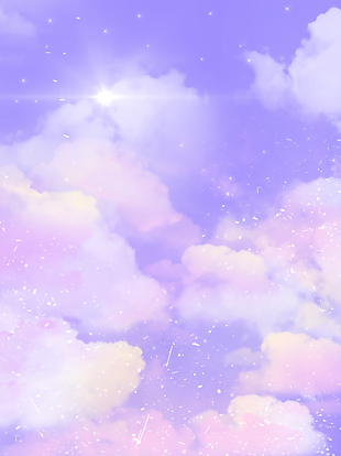 粉紫色浪漫云彩星空背景