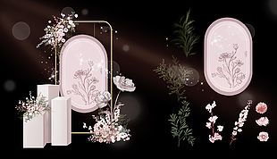 梦幻简约婚礼氛围创意效果图