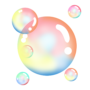 梦幻彩色泡泡漂浮感装饰
