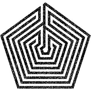 益智五边形迷宫图案