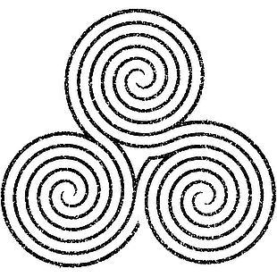 三重螺旋迷宫图案