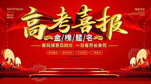 春风得意马蹄疾高考喜报宣传海报