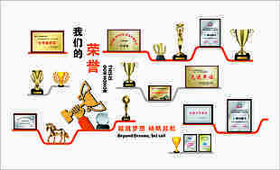超越梦想杨帆起航公司荣誉墙设计
