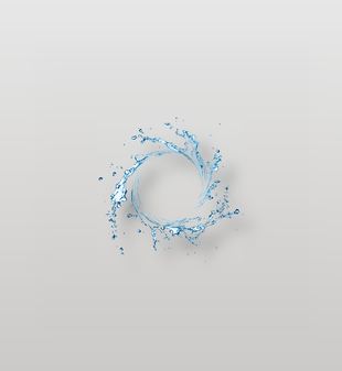 蓝色水花旋转效果免抠图片