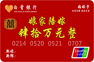 娘家陪嫁银行卡