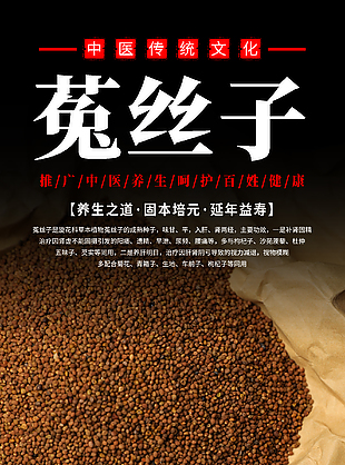 传统中药菟丝子药理知识海报