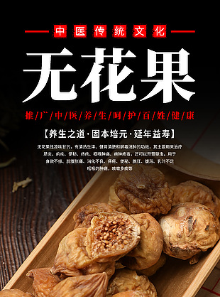 传统中药无花果药理知识海报