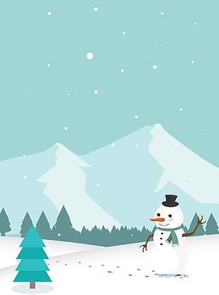 卡通自然霜降节气海报