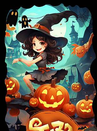 万圣狂欢夜夺宝大战节日海报