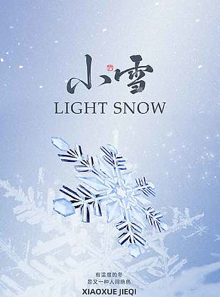 清雅绝色传统二十四节气小雪海报