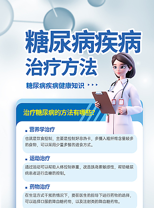 糖尿病疾病健康知识科普宣传海报