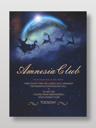 神秘卡通风圣诞节海报