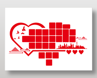 红色简约风创意文化墙模板