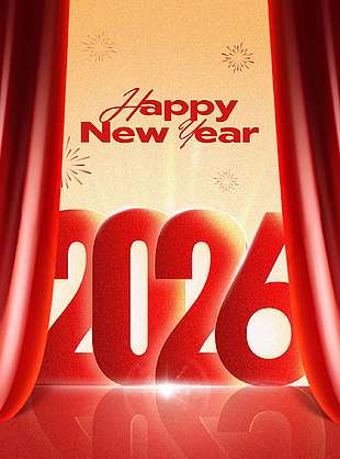 元启新程旦愿美好节日活动海报