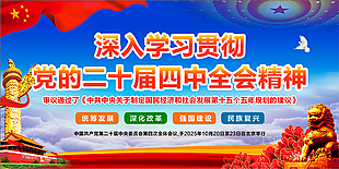 学习彻党的二十届四中全会精神宣传展板