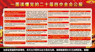 党的二十届四中全会公报宣传展板