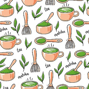 泡茶茶叶茶艺印花图案