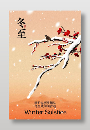 冬至藏韵传统二十四节气海报