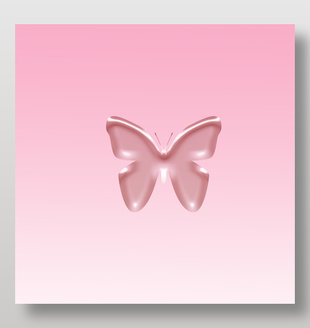 光泽质感果冻蝴蝶结立体元素设计