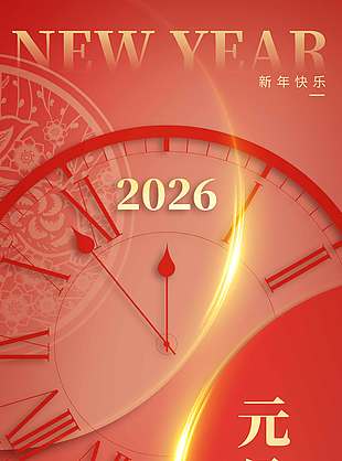 元旦快乐共启新程节日活动海报