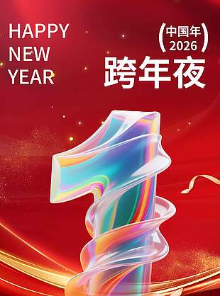 元旦快乐马年大吉节日活动海报