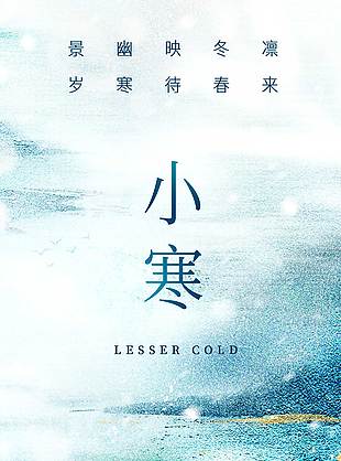 岁寒待春来小寒传统节气海报