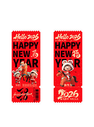 2026福马贺岁年会抽奖券设计