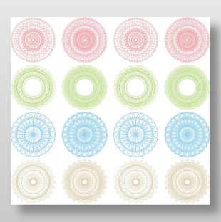 圆形防伪花纹底纹设计