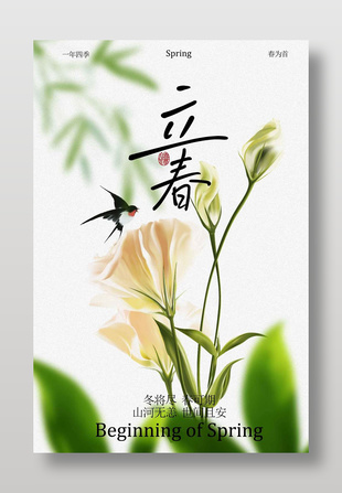 冬将尽春可期立春时节传统节气海报