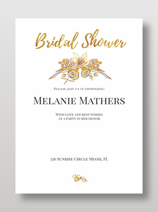 手绘水彩风派对请柬设计