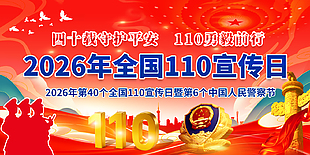全国110宣传日中国人民警察节展板设计
