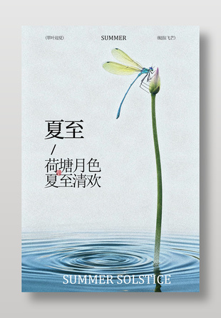 夏至时节翠绿迎夏传统节气海报