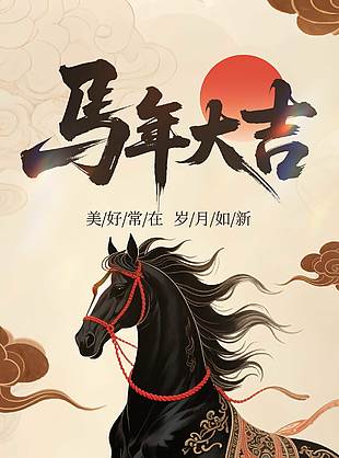 2026马年美好常在岁月如新节日海报